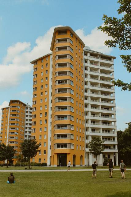  Siemens-Siedlung in München: Sternhochhäuser  (synthetic image)