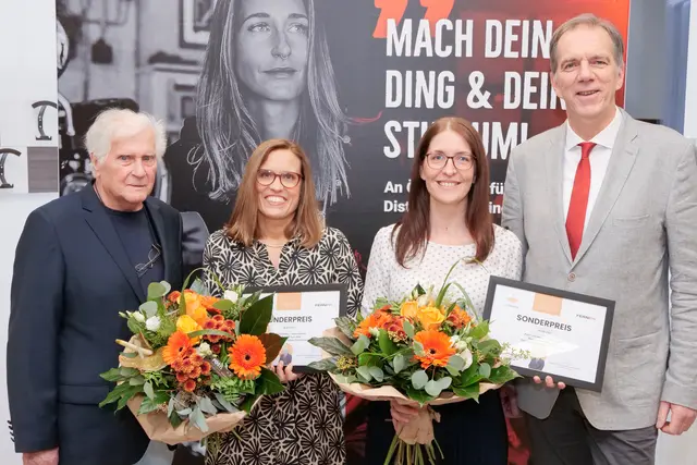 Sonderpreis – „Ab ins Ziel“ von Prof.in (FH) MMag.a Tanja Adamcik, Mag.a Stefanie Kuso und Prof.in (FH) Mag.a Barbara Prazak-Aram | Foto: Ferdinand Porsche Fern FH