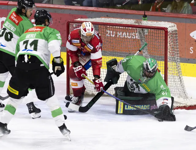 Die Erfolgsserie der Rotjacken riss am Sonntagabend nach sechs Siegen hintereinander, sie mussten sich in einem packenden Heimspiel Olimpija Ljubljana im Shootout geschlagen geben. | Foto: EC-KAC/Wolfgang Jannach