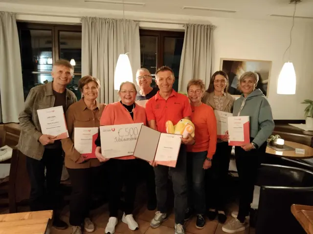 Gemeinsam mit Sportunion-Präsidentin Karin Ofner wurde das Jubiläum in Purbach gefeiert. | Foto: privat
