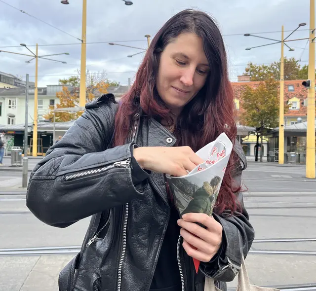 Freu mich schon auf die Maronijause am Heimweg | Foto: Franziska Pronneg