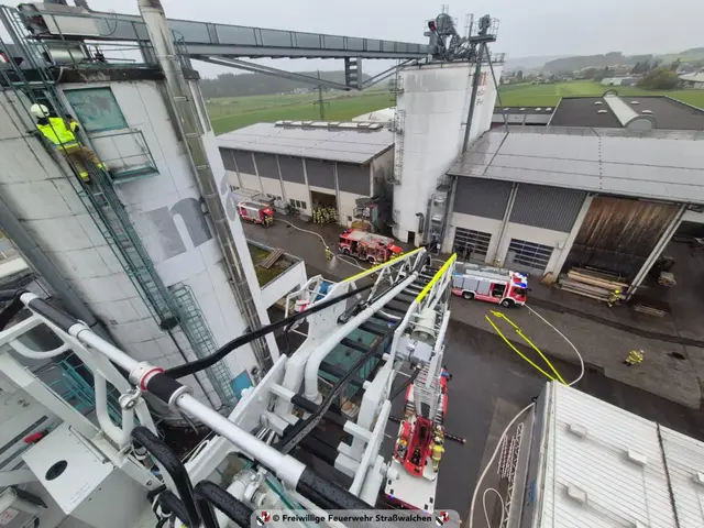 Die Löschzüge Haidach, Irrsdorf und Watzlberg, sowie die Drehleiter Seekirchen am Wallersee wurden nachalarmiert.  | Foto: VI Jakob Hohmann, LAWZ-eb