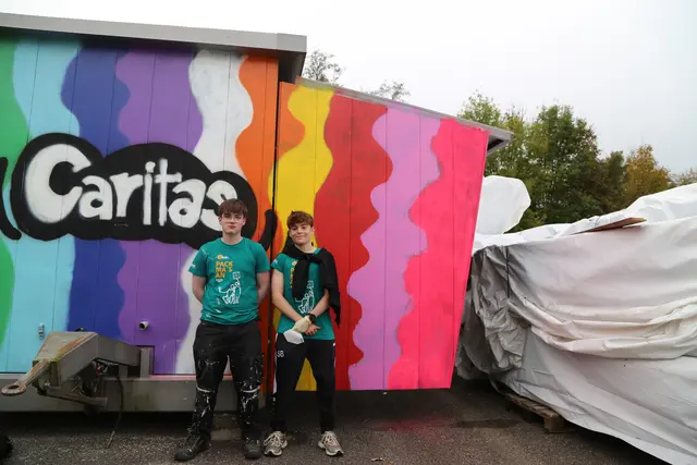 Schüler des BORG Schärding bei der Aktion "72 Stunden ohne Kompromiss", die heuer von 22. bis 25. Oktober 2025 stattgefunden hat.  | Foto: yC