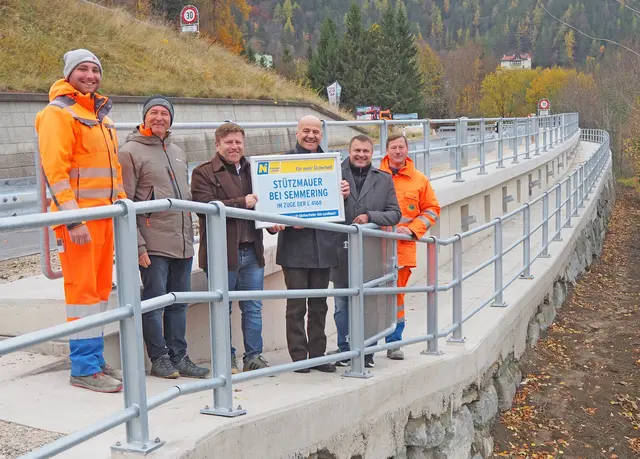 Fertigstellung der Arbeiten an der Stützmauer um 1,7 Millionen Euro. | Foto: Straßenmeisterei NÖ