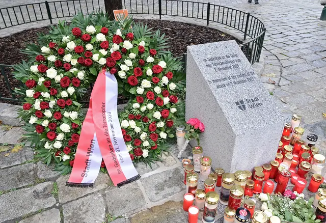 Im Februar 2021 wurde ein Gedenkstein aus Hartberger Granit für die Terroropfer am Desider-Friedman-Platz enthüllt. | Foto: PID/Jobst