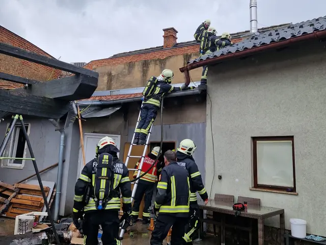 Dichter Rauch stieg aus einem Nebengebäude in Lindabrunn. | Foto: Markus Hackl und Feuerwehr Lindabrunn
