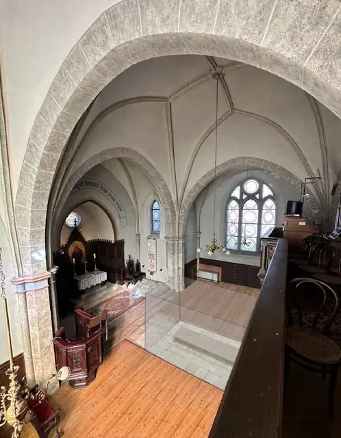 Blick in den Innenraum der Kirche. | Foto: Diakoniewerk