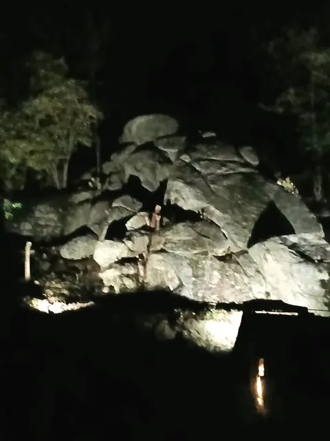 Wabenfels in Grein, Probebeleuchtung. | Foto: Hohensinner