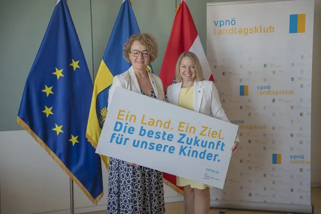 Landesrätin Christiane Teschl-Hofmeister und Landtagsabgeordnete Silke Dammerer (beide ÖVP). | Foto: VPNÖ