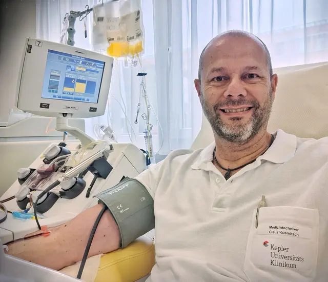 Claus Kusmitsch spendet regelmäßig Thrombozyten. | Foto: Kusmitsch