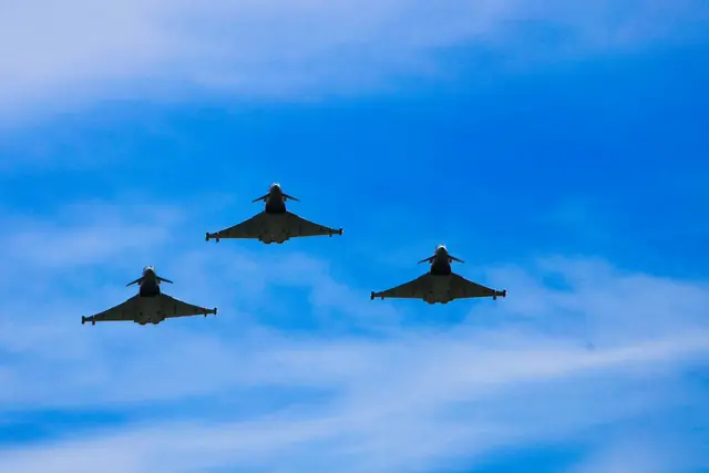 Die Eurofighter steigen auf. | Foto: HBF/Carina Karlovits