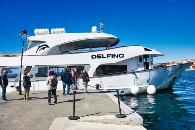 Mit diesem Schiff ging es in den Limski Kanal
