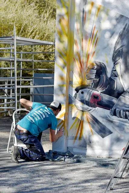 Die Entstehung konnte in Person beobachtet werden. | Foto: Kunstraum Obervellach