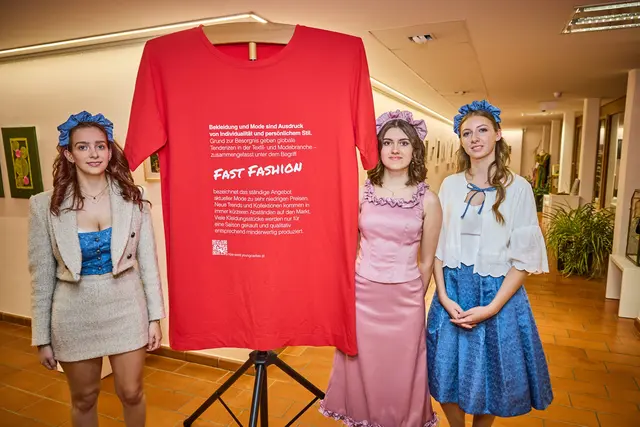 Lisa Tomaschofsky, Schülerin der 4HLM aus Rohrendorf (im Bild mit rosa Outfit) | Foto: Caritas Diözese St. Pölten