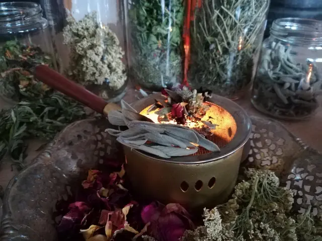 Roswitha Brenner führt die Teilnehmer durch den Kräutergarten und zum Räuchern. | Foto: Roswitha Brenner