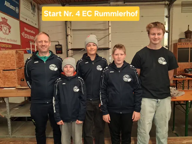 Start Nr. 4 EC. Rummlerhof, vl. Betreuer Josef Resch, Simon Schaflechner, Stephan Haselsberger, Marcel Resch und Florian Laner. | Foto: Michaela Hanser, Roland Hanser, Michael Novák