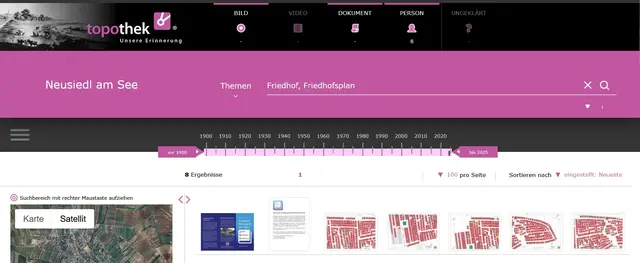 Topothek Neusiedl am See, Friedhofsplan | Foto: Dr. Eva Maria Mannsberger