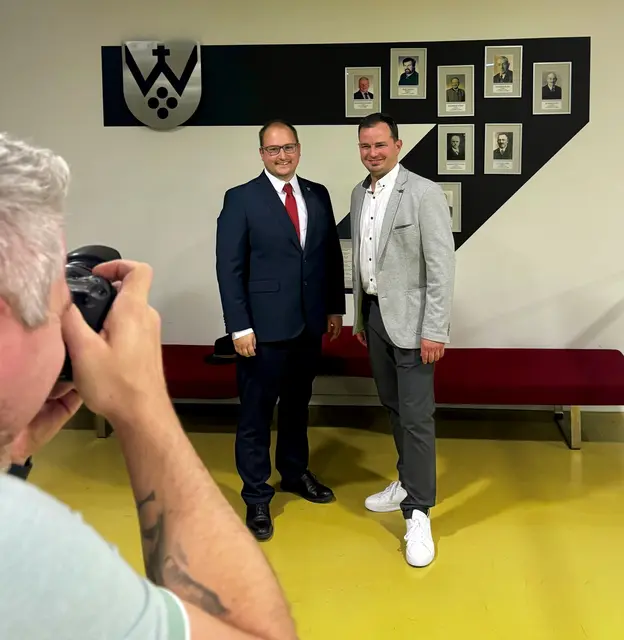 Patrick Krutzler (SPÖ) und Johannes Erbler (OÖVP) standen sich in der Stichwahl gegenüber. | Foto: Neudorfer