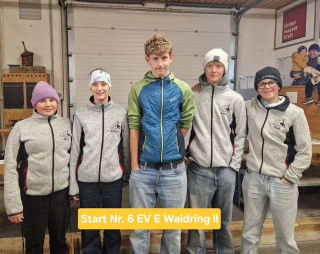 Start Nr. 6 EV E Waidring II; Miriam Krepper, Katharina Vitzthum, Dennis Aberger, Andreas Vitzthum und Noah Krepper. | Foto: Michaela Hanser, Roland Hanser, Michael Novák