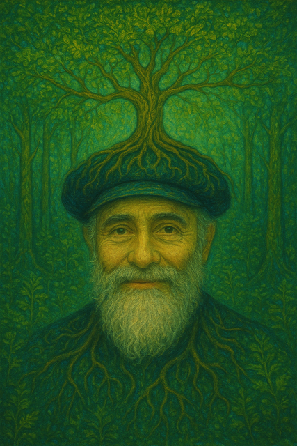 Hundertwasser als "Waldgeist" -Kreation von Tatjana Christelbauer mit Hilfe von Open AI Chat GPT | Foto: Tatjana Christelbauer