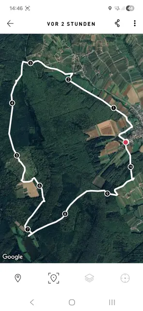 Meine Runde, die tatsächliche Runde sieht man in der Verlinkung | Foto: Gold Michaela