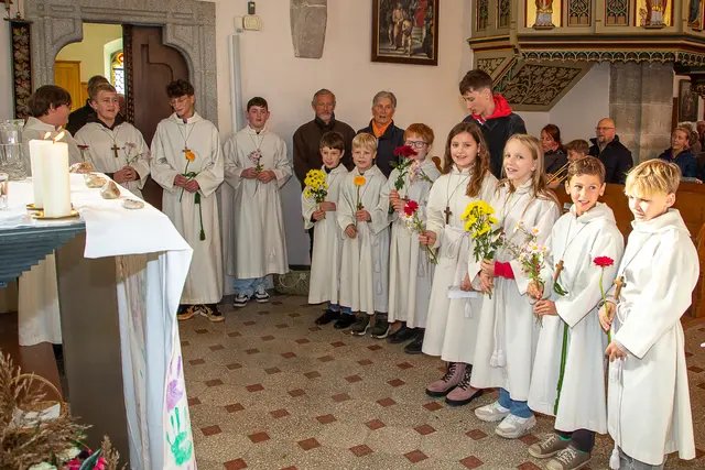 Alle Ministranten überbrachten ihre Glückwünsche