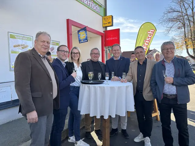 Gäste: Bürgermeister Josef Korpitsch, Vizebürgermeister Michael Glantschnig, Katharina Bagdy, Josef Kropf, Landtagsabgeordneter Fabio Halb, Ronald Tanczos und Gerhard Granitz (v.l.). | Foto: Elisabeth Kloiber