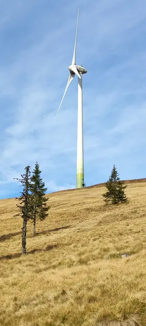 im Winter besteht bei den Windrädern Gefahr durch Eiswurf... | Foto: I.Wozonig