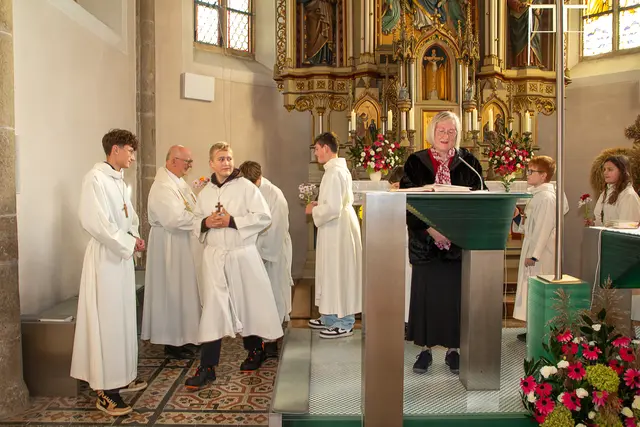 Alle Ministranten überbrachten ihre Glückwünsche