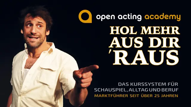 MeinBezirk-Leserinnen und -Leser erhalten 5% Rabatt bei Buchung eines Kurses der Open Acting Academy.