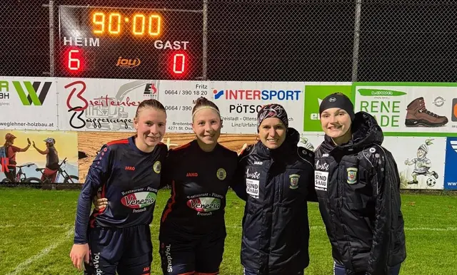 St. Oswalder Torschützinnen (von links): Kristina Danner (3), Lea Pilgerstorfer, Nadine Ecker und Angelina Steininger. | Foto: USV St. Oswald