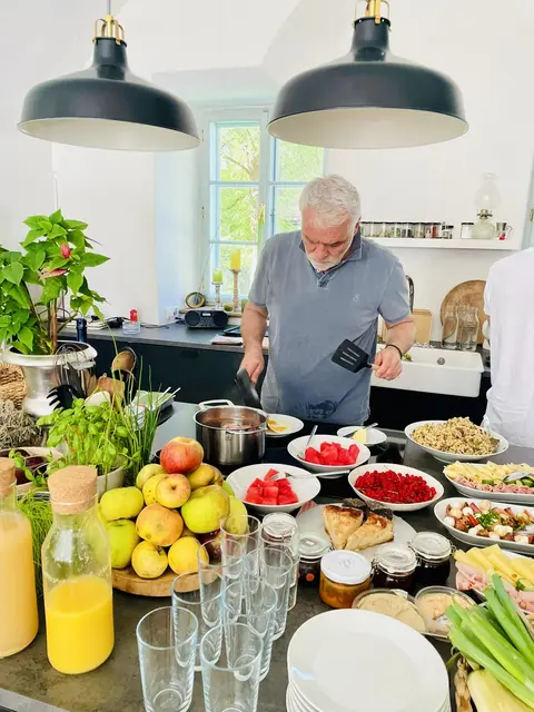 Gekocht wird vom Schlossherren selbst.