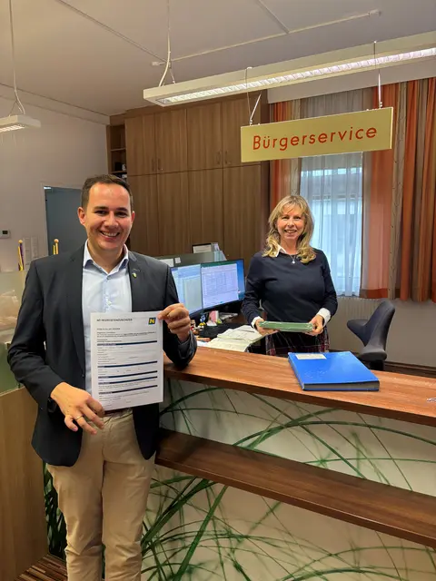 Bürgermeister Manuel Zusag und DI Michaela Leitner. | Foto: Gemeinde Lichtenwörth