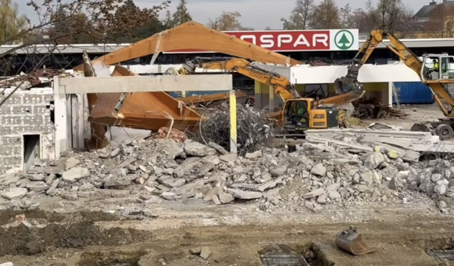 Durch einen Unfall kam es auf der Eurospar-Baustelle in Eggenburg zu Verzögerungen. | Foto: Markus Kahrer
