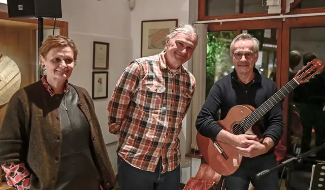 Die Vortragenden luden auf eine Reise durch Literatur und Musik vom 14. bis ins 21. Jahrhundert ein.  | Foto: Urzeitmuseum Nußdorf