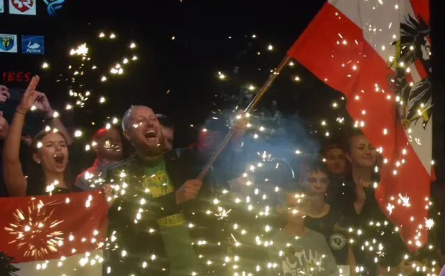 So feierten die Österreicher den AVDIC-Sieg in Sarajevo. | Foto: Schwaighofer