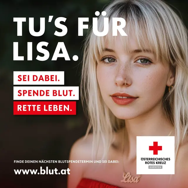 Die neue Kampagne zeigt Menschen, wie wir sie alle kennen und erinnert daran, dass hinter jeder Blutspende ein Mensch steht. | Foto: Österreichisches Rotes Kreuz Landesverband Kärnten