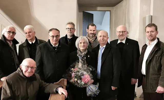 Ernst Maurer, Helmut Leierer, Columban Luser, Richard Hogl,  Gerhard Tschugguel-Tramin,  Maria-Magdalena Nödl, Franz Schneider, Johannes Niedermayer, Eduard Schipfer und Lukas Niedermayer. | Foto: Josef Messirek