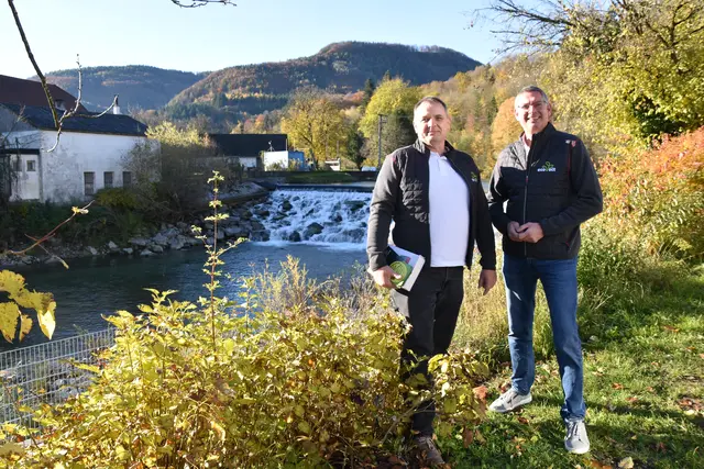 Mehr Wasserkraft für das Mostviertel: Harald Kirchberger und Norbert Loschko von der Erneuerbaren Energie Gemeinschaft Scheibbs | Foto: Roland Mayr/MeinBezirk Scheibbs