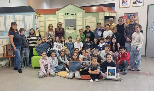 Südwind Workshop zu Baumwolle in der VS Pottenstein. | Foto: Südwind