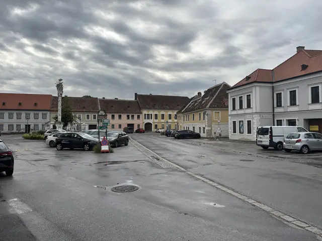 Auf dem Pulkaer Hauptplatz entstehen neue Grüninseln zur natürlichen Abkühlung. | Foto: Alexandra Goll