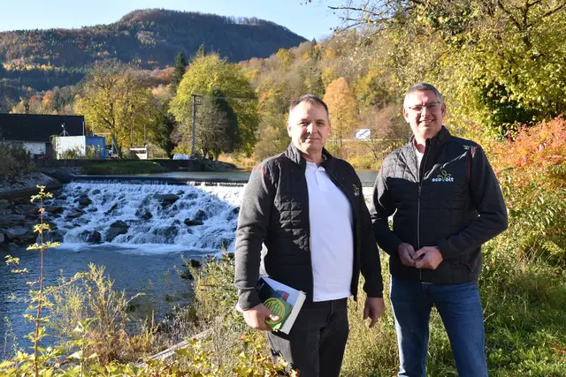 Mehr Wasserkraft für das Mostviertel: Harald Kirchberger und Norbert Loschko von der Erneuerbaren Energie Gemeinschaft Scheibbs | Foto: Roland Mayr/MeinBezirk Scheibbs