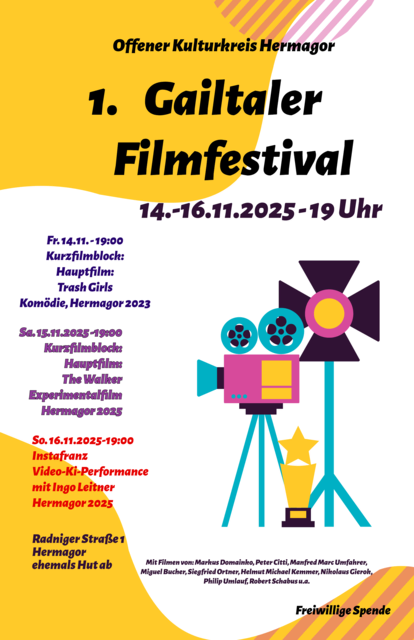 Plakat: 1. Gailtal Filmfestival | Foto: by Gailtalfilm