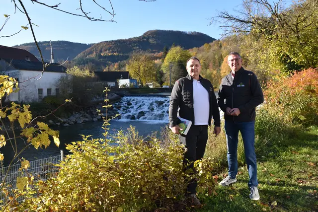Mehr Wasserkraft für das Mostviertel: Harald Kirchberger und Norbert Loschko von der Erneuerbaren Energie Gemeinschaft Scheibbs | Foto: Roland Mayr/MeinBezirk Scheibbs