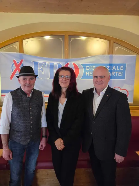Obmann Christian Berger, Stellvertreterin Renate Wagner, Thomas Dim. | Foto: FPÖ