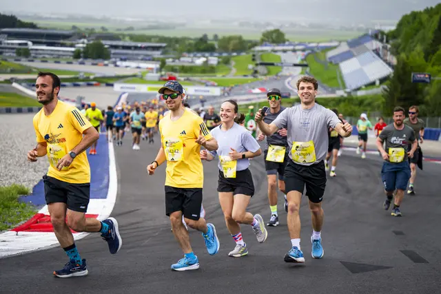 Laufen auf der Formel 1-Strecke. | Foto: RB/Lucas Pripfl