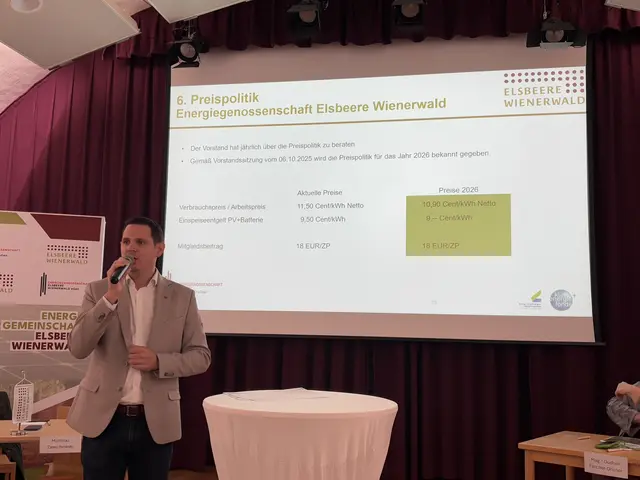 Obmann der EEG Elsbeere Wienerwald verkündete bei der Generalversammlung die neuen Preise für 2026 | Foto: Lauren Fahrenberger / MeinBezirk