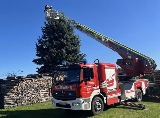 In Obervogau musste die Feuerwehr eine Katze retten. | Foto: FF Obervogau