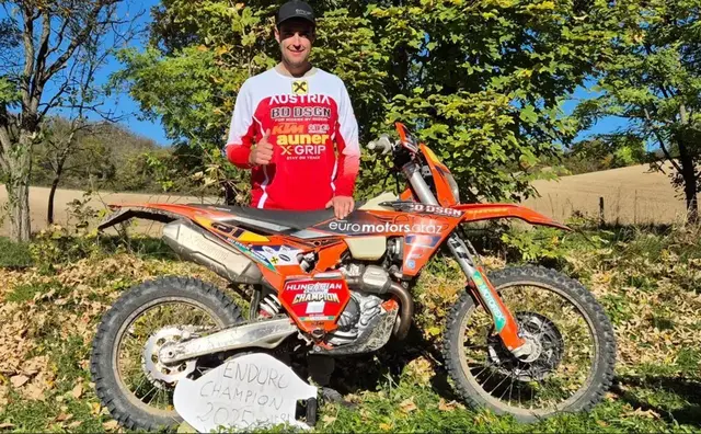 Mario Hirschmugl aus Kapfenstein ist ungarischer Enduro-Champion 2025. | Foto: Mario Hirschmugl