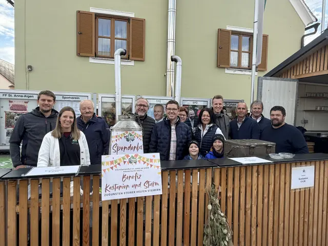 Bürgermeisterin Andrea Pock (2. v. l.) betreute gemeinsam mit den Gemeinderätinnen und Gemeinderäte die Gäste in St. Anna. | Foto: Johann Schleich